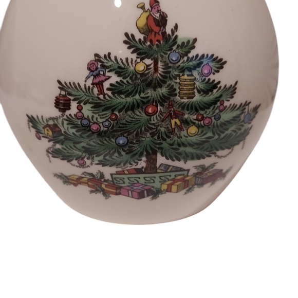 Vintage Porcelain Spode Christmas Tree Bud Vase Made in England Porcelain 8" - Picture 3 of 9